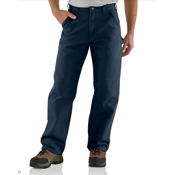Carhartt Loose Fit Washed Duck Utility Work Pant Men 34x30 New Midnight Blue B11 - Picture 1 of 8